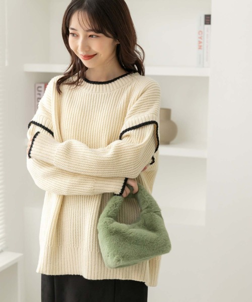 fifth(フィフス)の「2wayフェイクファーミニバッグ(ハンドバッグ・レディース・ライトベージュ/グリーン/ブラック・FREE)」の13枚目の写真