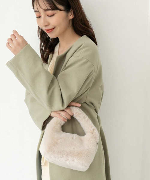 fifth(フィフス)の「2wayフェイクファーミニバッグ(ハンドバッグ・レディース・ライトベージュ/グリーン/ブラック・FREE)」の11枚目の写真
