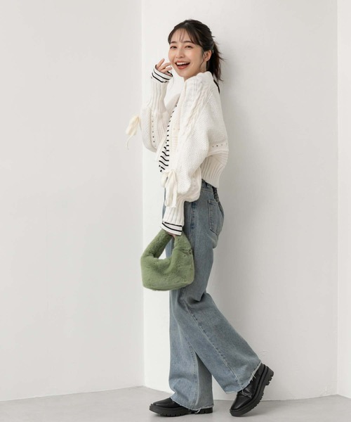 fifth(フィフス)の「2wayフェイクファーミニバッグ(ハンドバッグ・レディース・ライトベージュ/グリーン/ブラック・FREE)」の20枚目の写真