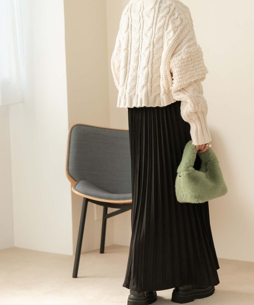 fifth(フィフス)の「2wayフェイクファーミニバッグ(ハンドバッグ・レディース・ライトベージュ/グリーン/ブラック・FREE)」の12枚目の写真