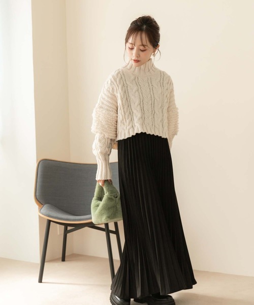 fifth(フィフス)の「2wayフェイクファーミニバッグ(ハンドバッグ・レディース・ライトベージュ/グリーン/ブラック・FREE)」の5枚目の写真