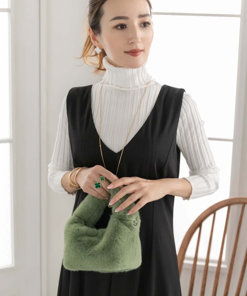 fifth(フィフス)の「2wayフェイクファーミニバッグ(ハンドバッグ・レディース・ライトベージュ/グリーン/ブラック・FREE)」の19枚目の写真