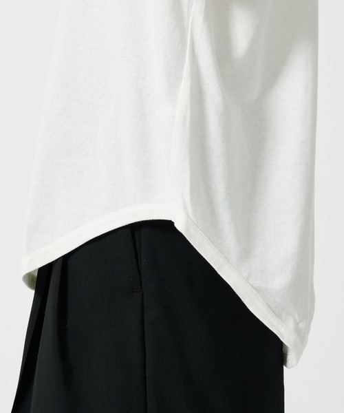 marka（マーカ）の「RINGER BASE BALL TEE L/S（Tシャツ/カットソー・メンズ・ホワイト/グリーン・1/2）」の11枚目の写真