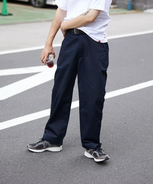 UNIVERSAL OVERALL（ユニバーサルオーバーオール）の「ワイドパンツ【WIDE PANTS】（チノパンツ・メンズ・ネイビー/ベージュ/モカ/ブラック・30/32/28/34/33）」の4枚目の写真