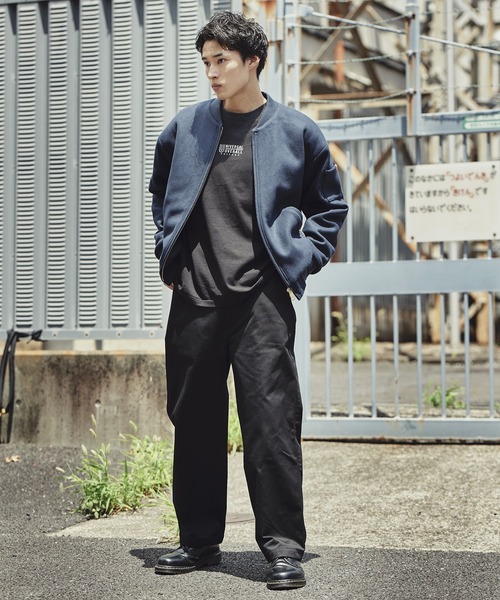 UNIVERSAL OVERALL（ユニバーサルオーバーオール）の「ワイドパンツ【WIDE PANTS】（チノパンツ・メンズ・ネイビー/ベージュ/モカ/ブラック・30/32/28/34/33）」の2枚目の写真