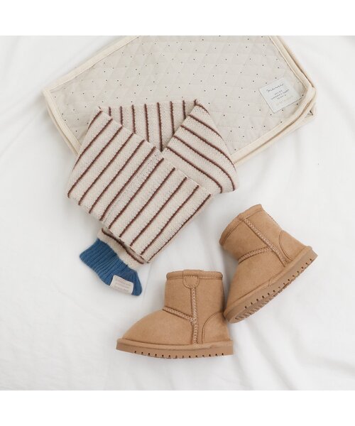 apres les cours（アプレレクール）の「3柄ニットマフラー（マフラー・キッズ・ミント/その他2/キャメル・95/140）」の6枚目の写真