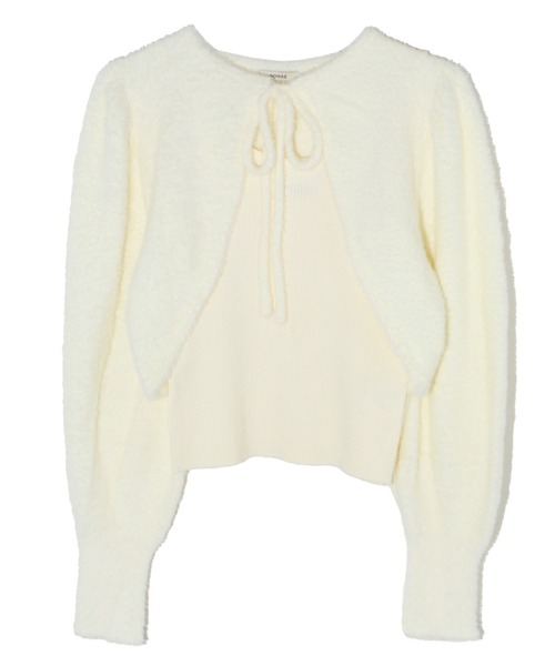 nomae リボンキャミボレロアンサンブルニット リボンキャミボレロ