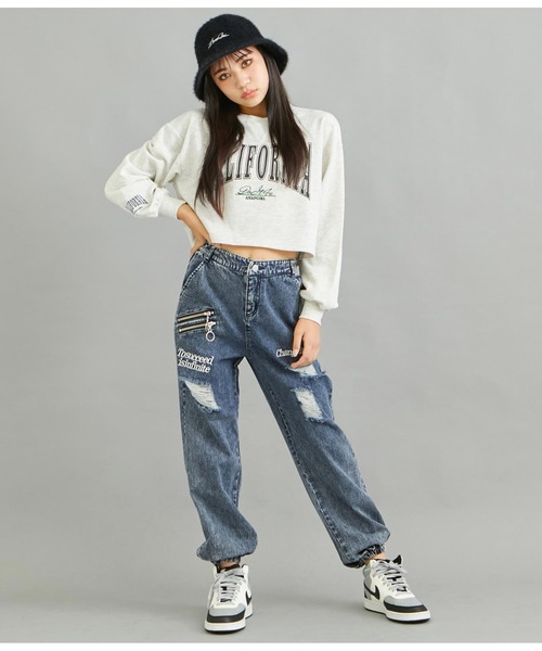 ANAP GiRL（アナップガール）の「デザインジップジョガーパンツ 