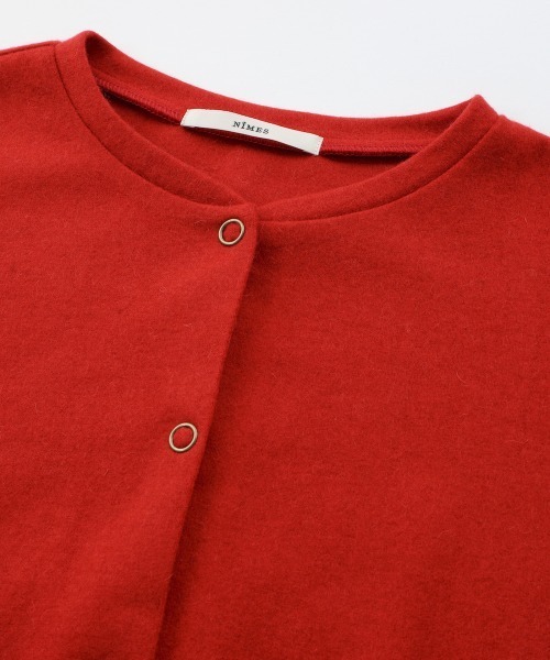 NIMES（ニーム）の「ドットボタンノーカラージャケット（その他アウター・レディース・チャコールグレー・FREE）」の6枚目の写真