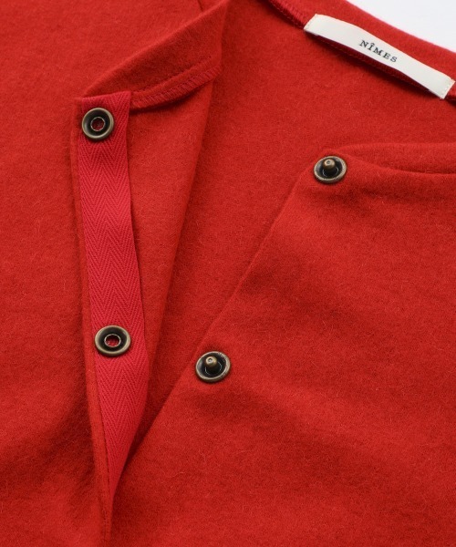 NIMES（ニーム）の「ドットボタンノーカラージャケット（その他アウター・レディース・チャコールグレー・FREE）」の7枚目の写真