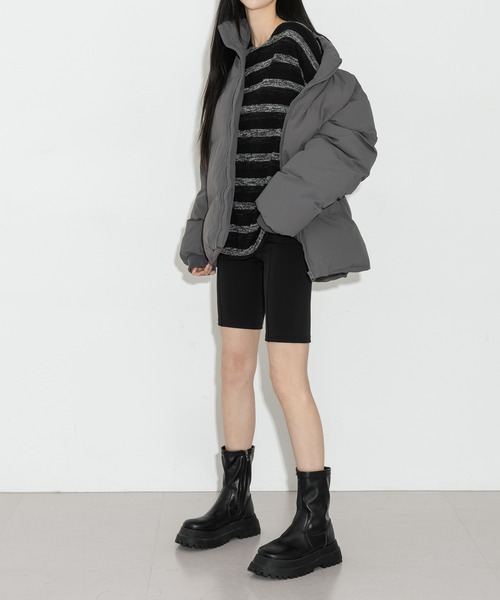 FOLLOWIN(フォロウィン)の「ピンタックもちもちレギンスバイカーパンツ(その他パンツ・レディース・ブラック・FREE)」の8枚目の写真