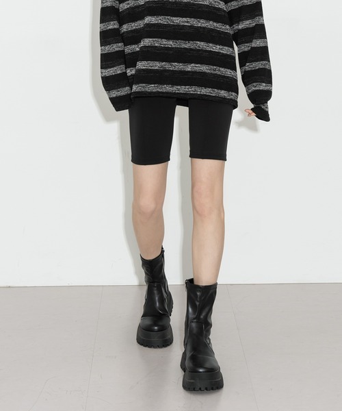 FOLLOWIN(フォロウィン)の「ピンタックもちもちレギンスバイカーパンツ(その他パンツ・レディース・ブラック・FREE)」の13枚目の写真