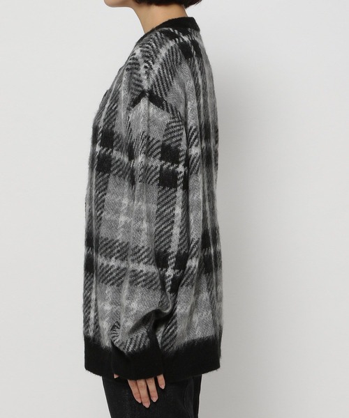 PAGEBOY（ページボーイ）の「シャギーチェックカーディガン（カーディガン/ボレロ・レディース・ブラック/イエロー系その他/ターコイズブルー系・FREE）」の9枚目の写真