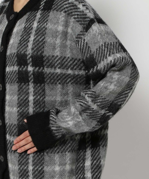 PAGEBOY（ページボーイ）の「シャギーチェックカーディガン（カーディガン/ボレロ・レディース・ブラック/イエロー系その他/ターコイズブルー系・FREE）」の7枚目の写真