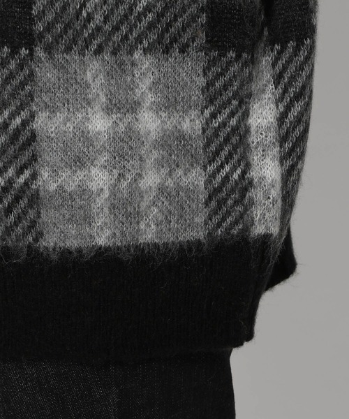 PAGEBOY（ページボーイ）の「シャギーチェックカーディガン（カーディガン/ボレロ・レディース・ブラック/イエロー系その他/ターコイズブルー系・FREE）」の5枚目の写真