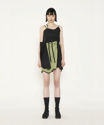 BICOLOR WRAP CAMI DRESS