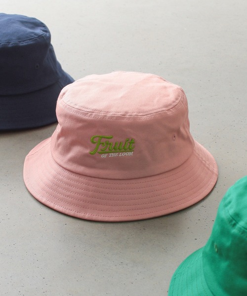 FRUIT OF THE LOOM（フルーツオブザルーム）の「EMBROIDERY Kids BUCKET HAT type（ハット・キッズ・ピンク/ネイビー/グリーン・FREE）」の3枚目の写真