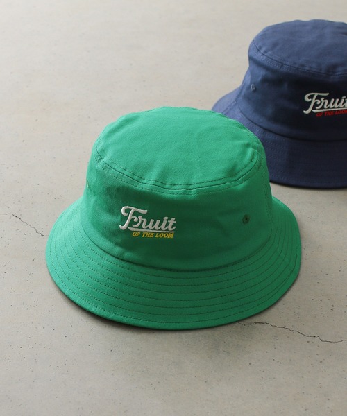 FRUIT OF THE LOOM（フルーツオブザルーム）の「EMBROIDERY Kids BUCKET HAT type（ハット・キッズ・ピンク/ネイビー/グリーン・FREE）」の2枚目の写真
