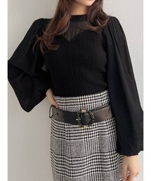 RESEXXY | シアードッキングニットトップス(ニット/セーター)