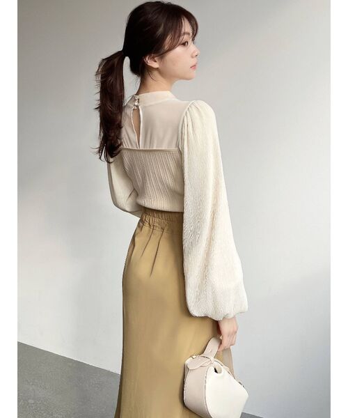 RESEXXY（リゼクシー）の「シアードッキングニットトップス（ニット/セーター・レディース・ブラック/アイボリー/ピンク・FREE）」の18枚目の写真