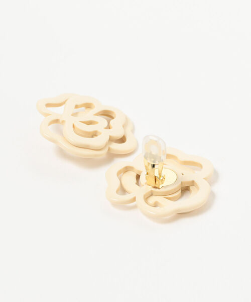 Ray BEAMS（レイビームス）の「Ray BEAMS / レイヤー ローズ イヤリング（イヤリング・レディース・ナチュラル/レッド・ONE SIZE）」の5枚目の写真