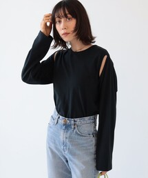 Ray BEAMS | Ray BEAMS / アームスリット ロングスリーブ Tシャツ(Tシャツ/カットソー)