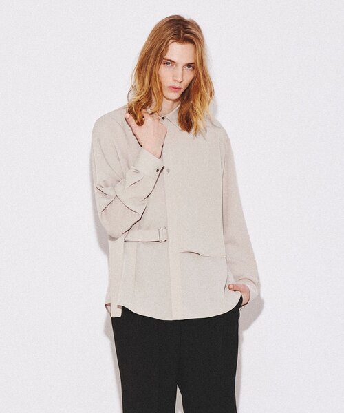 tk.TAKEO KIKUCHI(ティーケータケオキクチ)の「◆なめらかタイロッケンシャツ(シャツ/ブラウス・メンズ・ブルー/ブラック/ベージュ・01/02/03)」の3枚目の写真