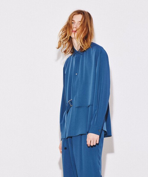 tk.TAKEO KIKUCHI(ティーケータケオキクチ)の「◆なめらかタイロッケンシャツ(シャツ/ブラウス・メンズ・ブルー/ブラック/ベージュ・01/02/03)」の1枚目の写真