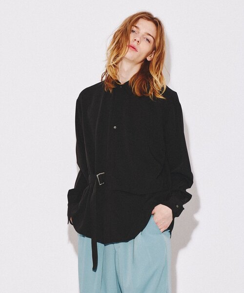 tk.TAKEO KIKUCHI(ティーケータケオキクチ)の「◆なめらかタイロッケンシャツ(シャツ/ブラウス・メンズ・ブルー/ブラック/ベージュ・01/02/03)」の2枚目の写真