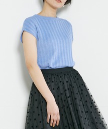 INED CLARO | コットンMIXフレンチスリーブニット(ニット/セーター)