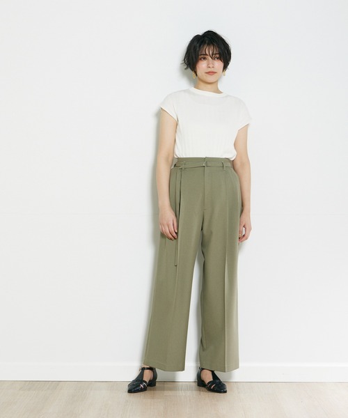 INED CLARO(イネドクラロ)の「コットンMIXフレンチスリーブニット(ニット/セーター・レディース・オフホワイト/サックスブルー/オレンジ・フリー)」の22枚目の写真