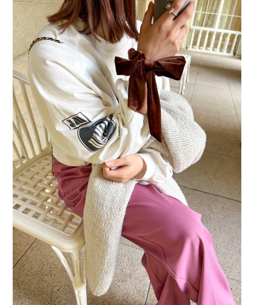 jumelle（ジュメロ）の「ベロアリボンシュシュ（シュシュ・レディース・ブラック/ブラウン・FREE）」の6枚目の写真