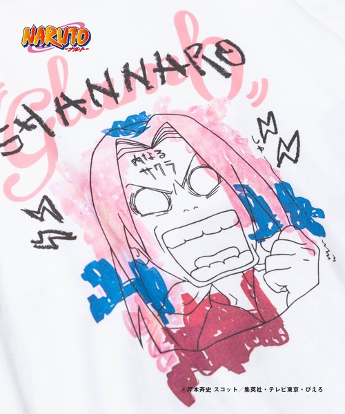 glamb(グラム)の「Sakura T / サクラT【NARUTOコラボレーション】(Tシャツ/カットソー・メンズ・ブラック/ホワイト・S/M/L/XL)」の7枚目の写真