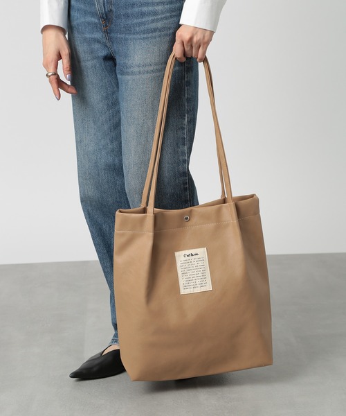 SETUP7（セットアップセブン）の「【SETUP7】A4収納ハンドルタックトートバッグ SNBD（トートバッグ・レディース・ベージュ/シルバー/ブルー/グレー/ブラック/ライトベージュ/マルチ/ベージュ系その他3/グレー系その他3/ブルー系その他2/ブラック系その他2/ピンク系その他3/その他2/ネイビー/グレー系その他4/ベージュ系2/ピンク/ブラック系その他3/グレー系その他2/ブラック系その他4/ベージュ系その他4/ベージュ系その他2/グレイッシュベージュ・FREE）」の10枚目の写真