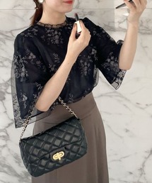 mysty woman | フローラルレースシアーSSブラウス 188201(シャツ/ブラウス)