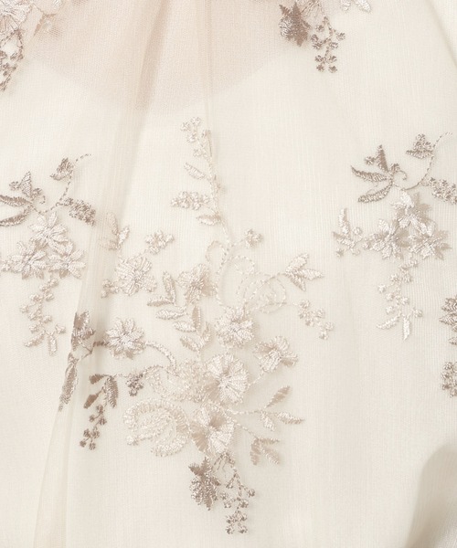 mysty woman（ミスティウーマン）の「フローラルレースシアーSSブラウス 188201（シャツ/ブラウス・レディース・オフホワイト/グレイッシュブルー/ライトベージュ/ホワイト系その他/ダークネイビー/チャコールグレー/モカ・FREE）」の16枚目の写真