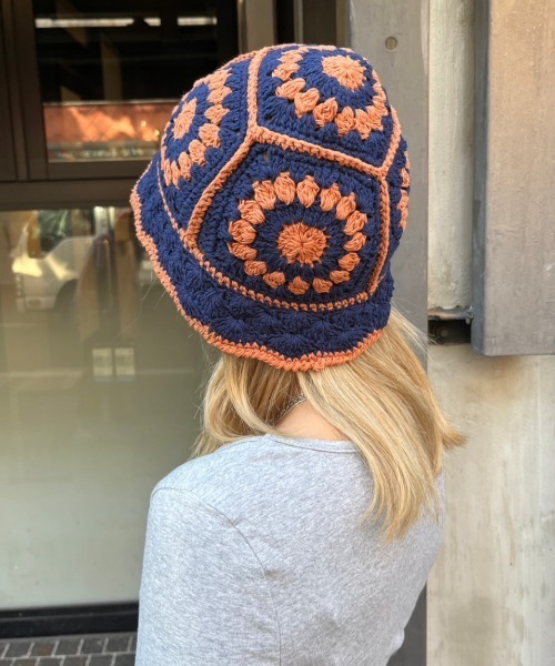 nemne store(ネンネストア)の「【nemne】クロシェ編みバケットハット(ハット・レディース・パープル/グリーン/アイボリー/ブラック・フリー)」の11枚目の写真