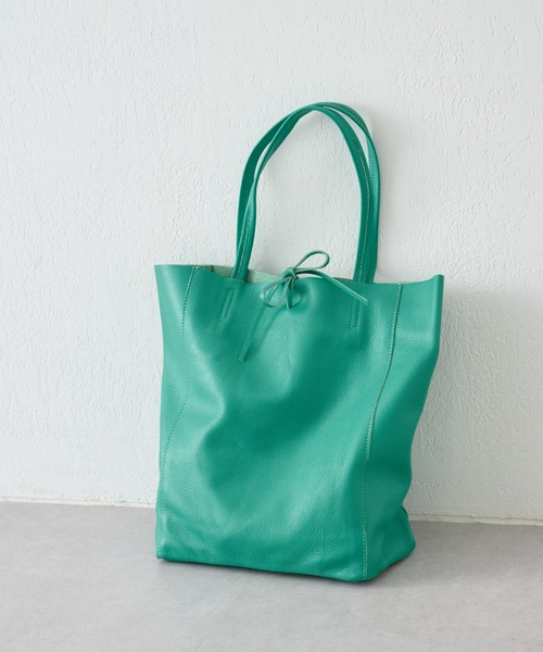 BEARDSLEY(ビアズリー)の「Hoaw./レザーTOTE(トートバッグ・レディース・ピンク/ブルー/グリーン/ベージュ・FREE)」の2枚目の写真