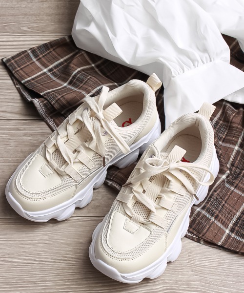 algy（アルジー）の「（ALGY） ゴツめボリュームソール軽量スニーカー（スニーカー・キッズ・ブラック/ホワイト/ブルー・21.0cm/23.0cm/22.0cm/20.0cm/24.0cm）」の11枚目の写真