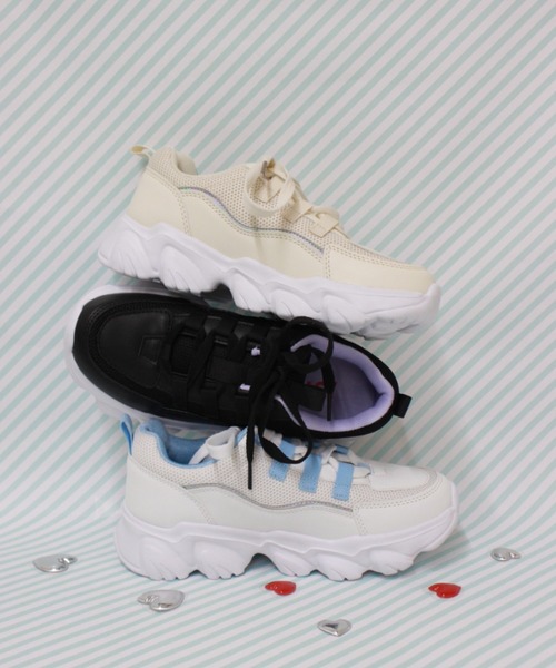 algy（アルジー）の「（ALGY） ゴツめボリュームソール軽量スニーカー（スニーカー・キッズ・ブラック/ホワイト/ブルー・21.0cm/23.0cm/22.0cm/20.0cm/24.0cm）」の12枚目の写真