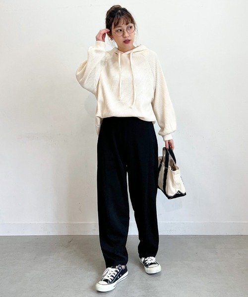 PICHI(ピイチ)の「美ラインジョーゼットパンツ(スラックス・レディース・ブラック/グリーン/パープル・FREE)」の19枚目の写真