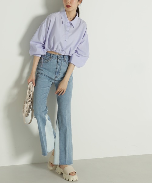 FREE'S MART（フリーズマート）の「三角パネルフレアデニム（その他パンツ・レディース・ブルー系その他2/ブラック系その他・SMALL/MEDIUM）」の6枚目の写真