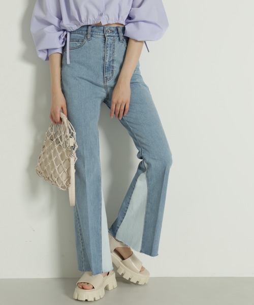 FREE'S MART（フリーズマート）の「三角パネルフレアデニム（その他パンツ・レディース・ブルー系その他2/ブラック系その他・SMALL/MEDIUM）」の11枚目の写真