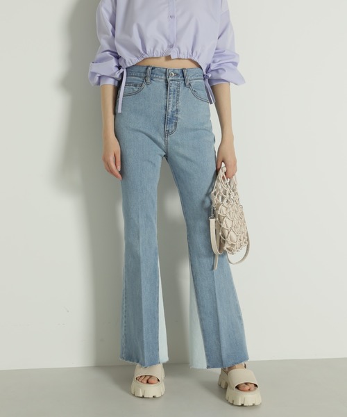 FREE'S MART（フリーズマート）の「三角パネルフレアデニム（その他パンツ・レディース・ブルー系その他2/ブラック系その他・SMALL/MEDIUM）」の9枚目の写真