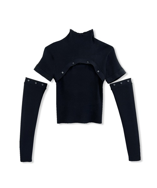 ANDGEEBEE(アンジービー)の「ボタンニットトップス(ニット/セーター・レディース・グレー/ブラック・MEDIUM)」の13枚目の写真