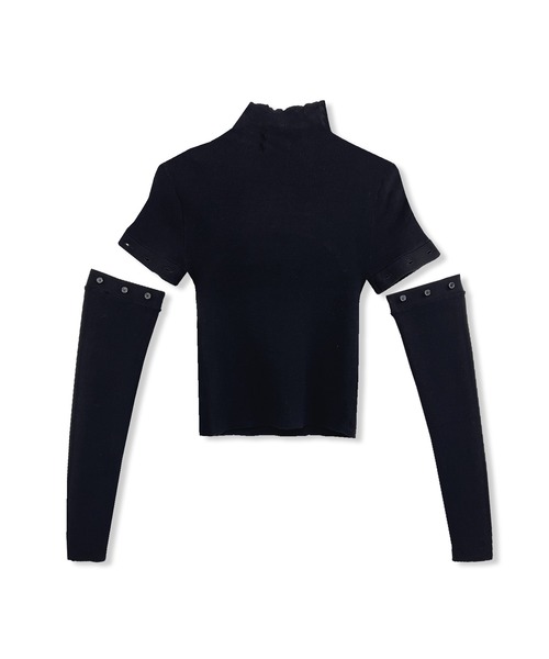 ANDGEEBEE(アンジービー)の「ボタンニットトップス(ニット/セーター・レディース・グレー/ブラック・MEDIUM)」の14枚目の写真