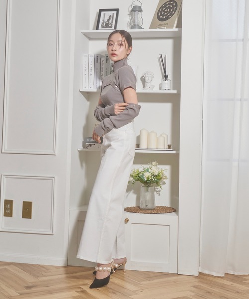 ANDGEEBEE(アンジービー)の「ボタンニットトップス(ニット/セーター・レディース・グレー/ブラック・MEDIUM)」の16枚目の写真