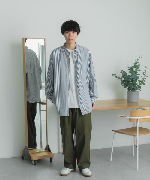 FORK&SPOON（フォークアンドスプーン）の「FORK&SPOON　1タック ベイカーパンツ（その他パンツ・メンズ・オリーブ/ブルー系その他・4/5）」の5枚目の写真