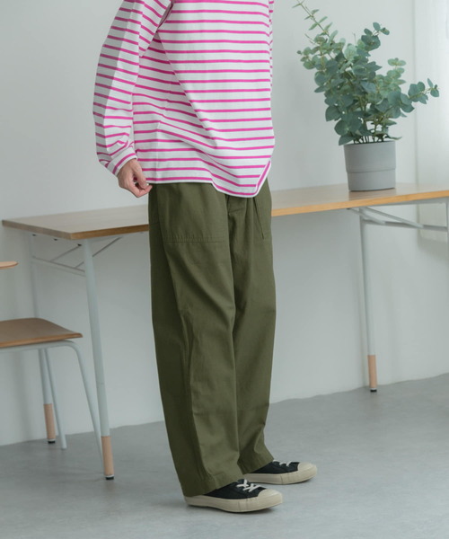 FORK&SPOON（フォークアンドスプーン）の「FORK&SPOON　1タック ベイカーパンツ（その他パンツ・メンズ・オリーブ/ブルー系その他・4/5）」の21枚目の写真