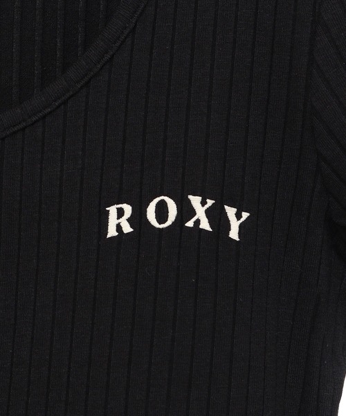 ROXY（ロキシー）の「ROXY RIB SHORTSLEEVE/ロキシー半袖ショート丈リブTシャツ（Tシャツ/カットソー・レディース・グリーン/ブラック/ナチュラル・SMALL/MEDIUM/LARGE）」の8枚目の写真